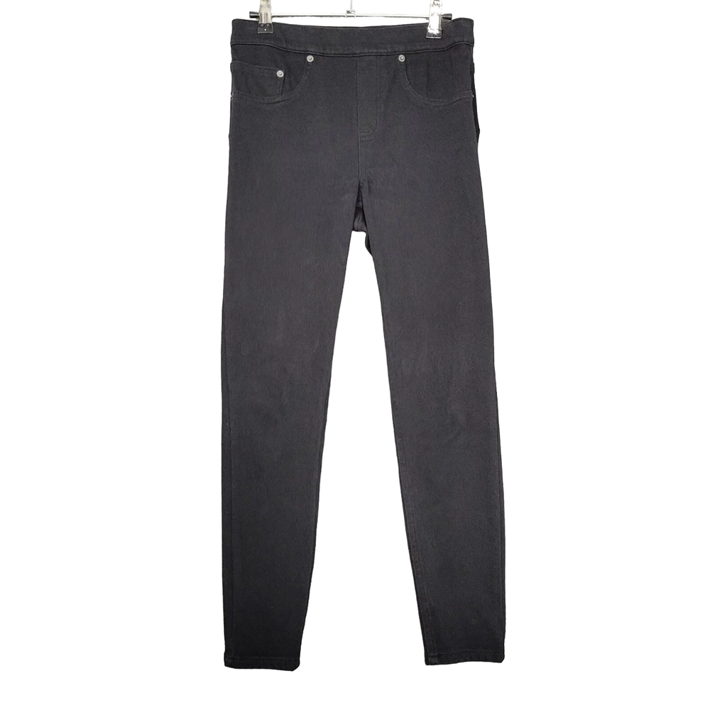 SPANX Black Skinny Crop Denim Jeggings in Medium SH0115