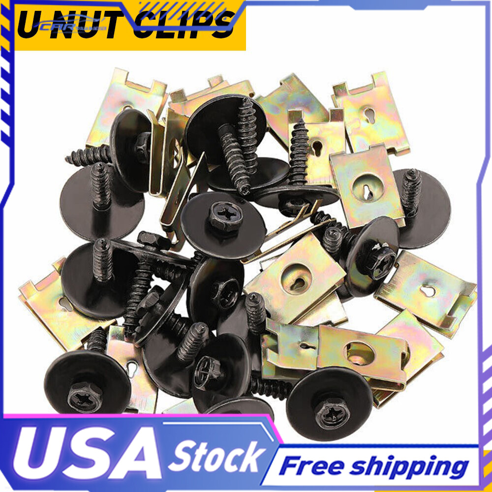 Metal Car For Screw BMW Body Bumper Retainer Fender Nut U Clips Gasket Fastener
