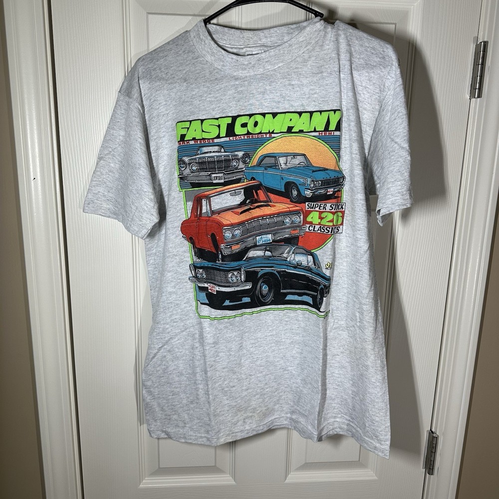 Vintage Racing TShirt L Made in USA Fast Company Super Stock Classic