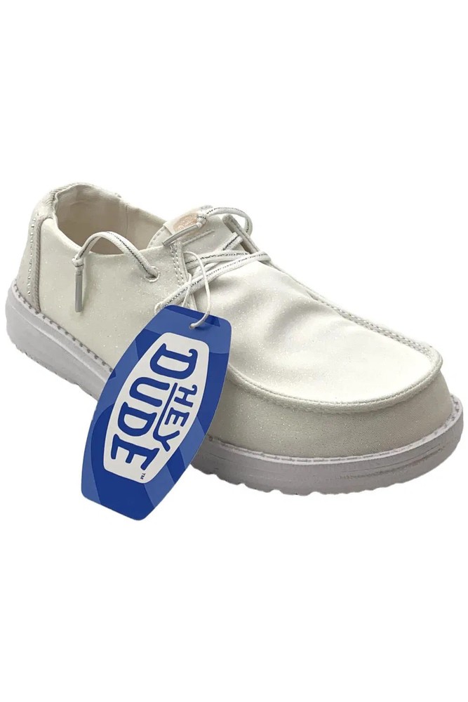 Hey Dude Women's Wendy Stardust Loafers White