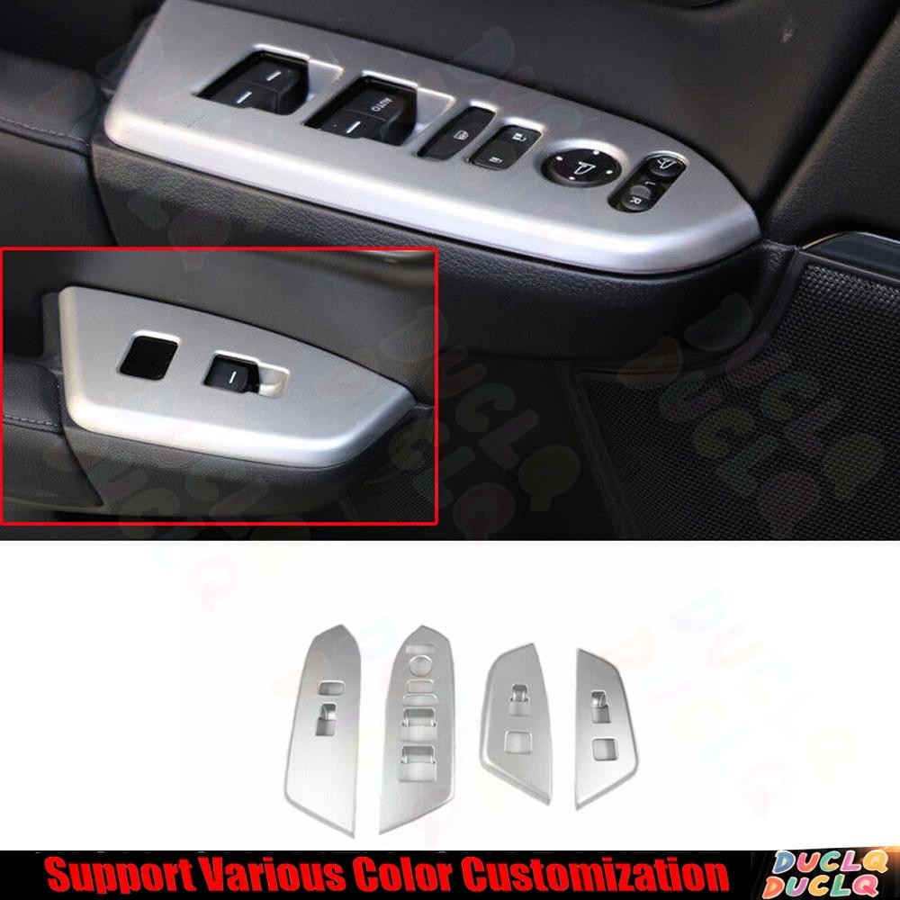 For Honda CR-V CRV 2017-2022 DX Matte Silver Glass Window Lift Switch Panel Trim