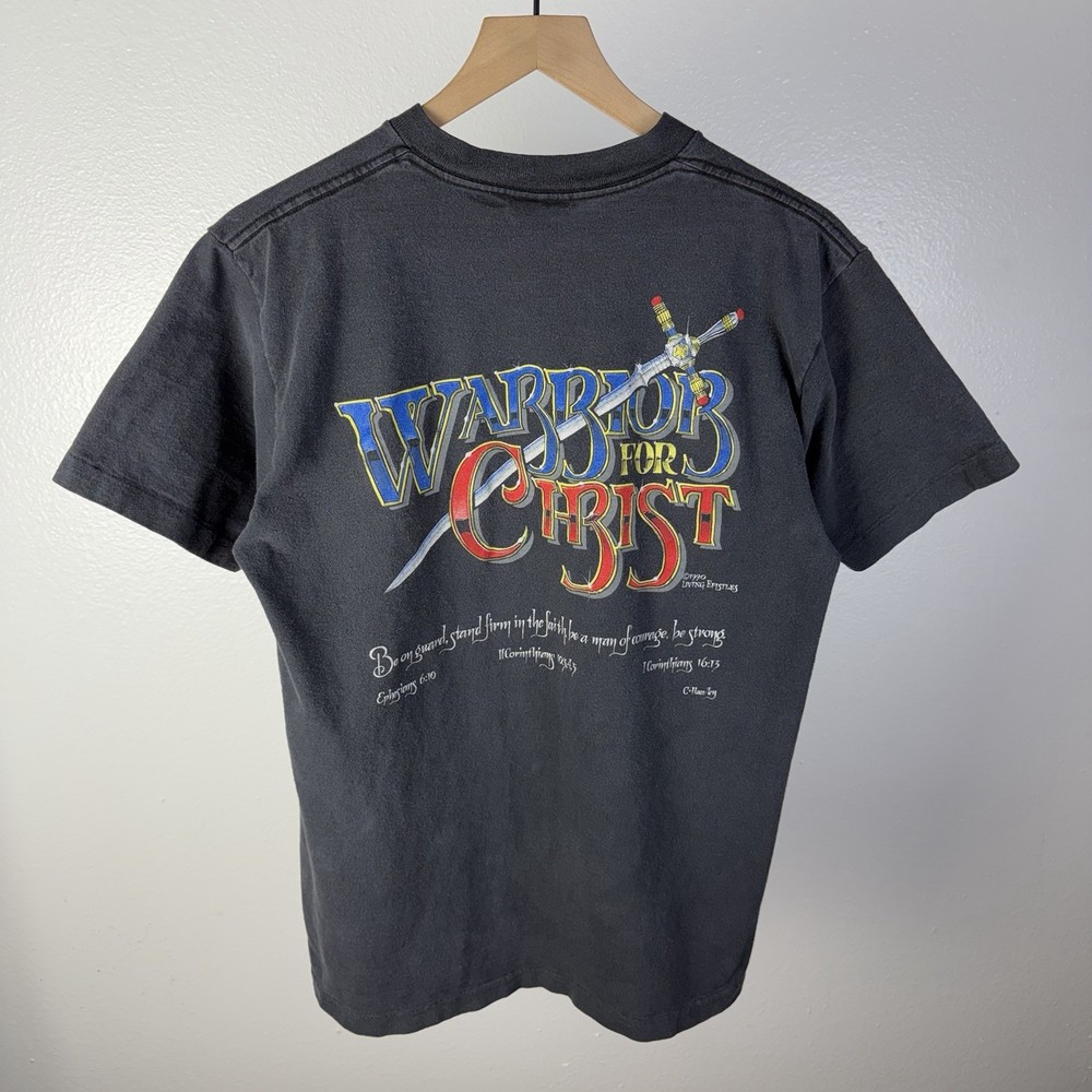 Vintage 90’s Living Epistles Christian Warrior For Jesus Christ T Shirt Large