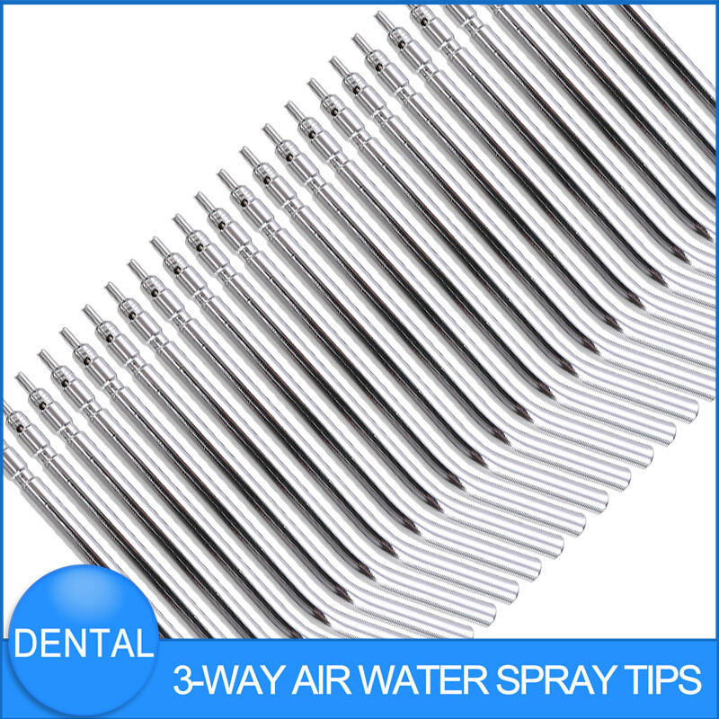10-100 Dental Air Water Spray Triple Syringe Autoclavable Nozzles/Tips/Tubes