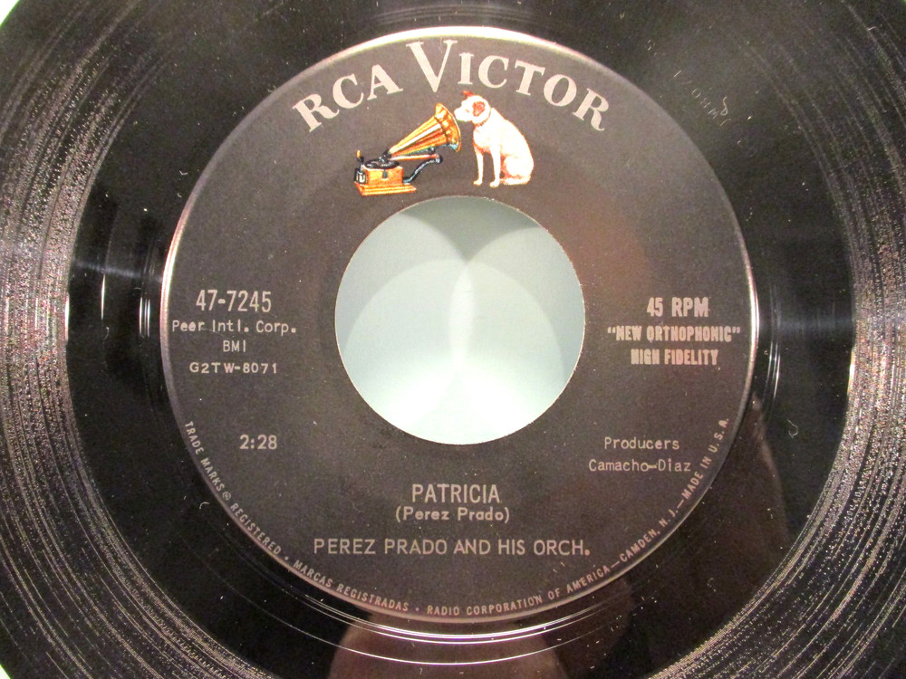 PEREZ PRADO - Patricia - Original 1958 RCA Victor Records 45 rpm - Top 40
