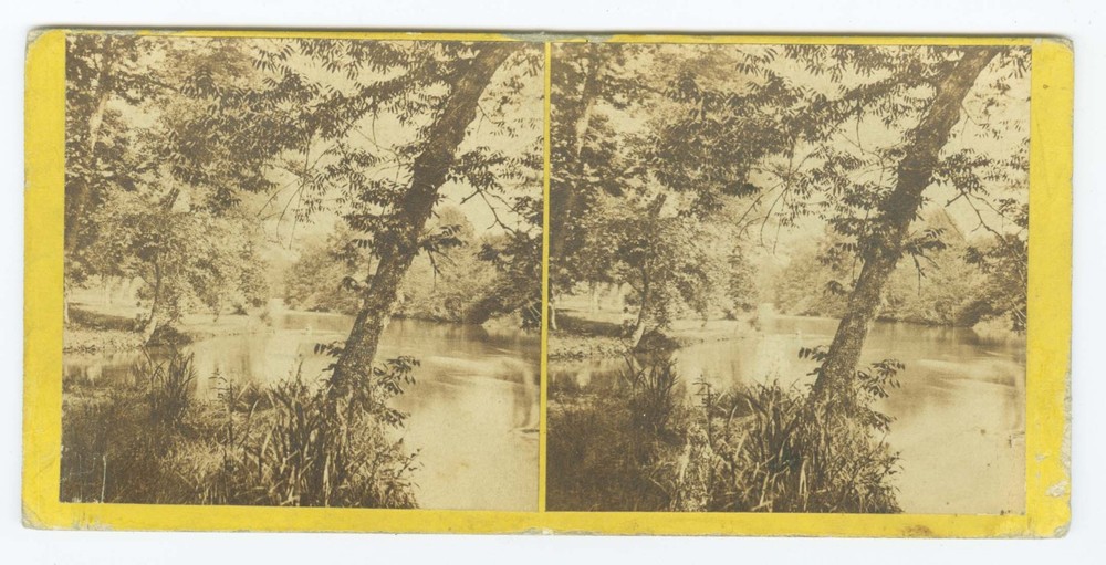 D1784~ PENNSYLVANIA – Manocacy Creek Bethlehem 1870s Stereoview – M.A. Kleckner