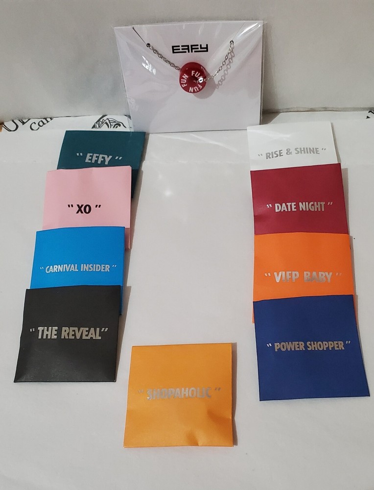 NEW Carnival Cruise ~ Set of 10 ~ EFFY Jewelry  FUN BARRELS & Chain NECKLACE