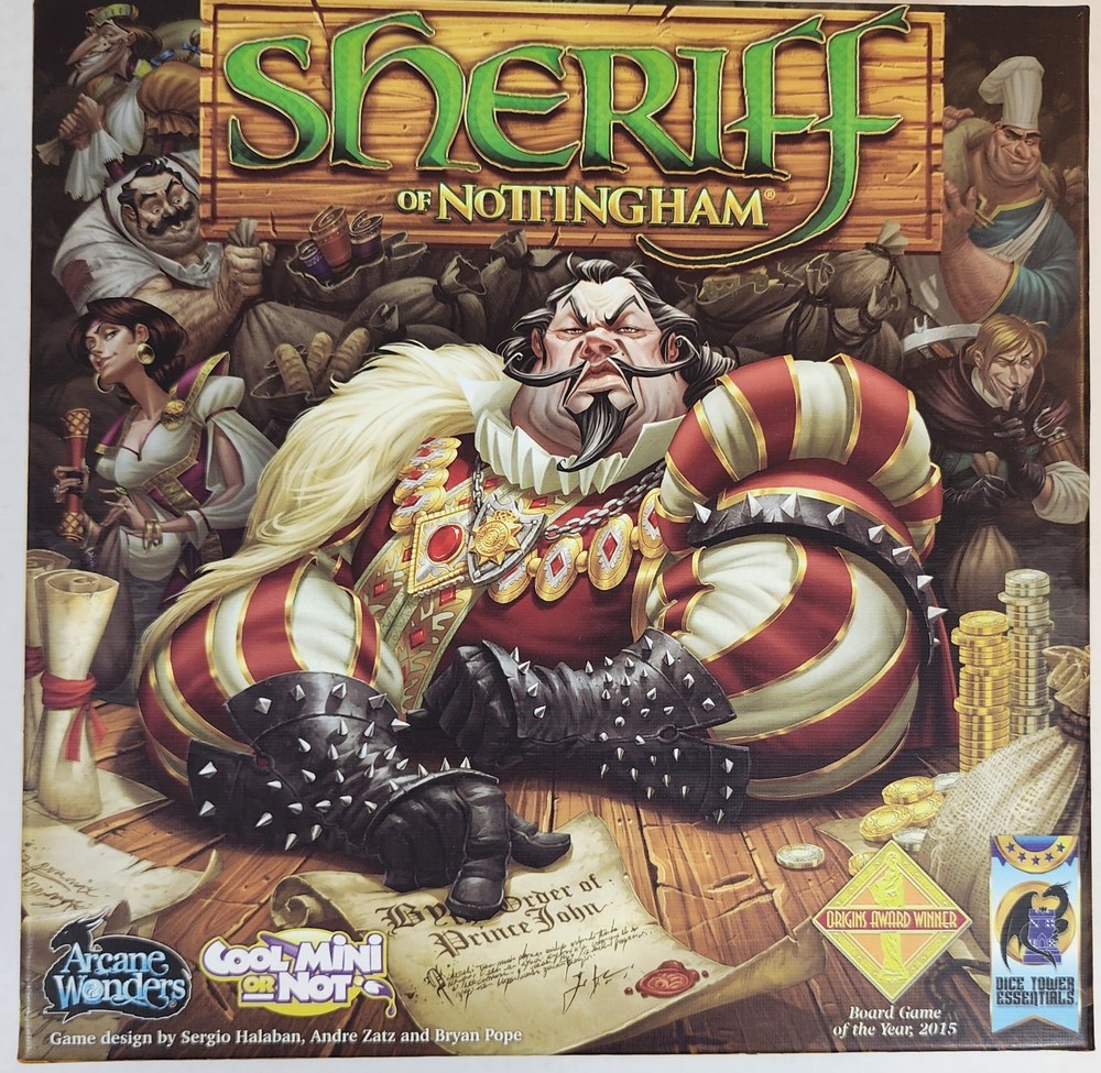 Arcane Wonders Sheriff of Nottingham Board Game 2014, Complete