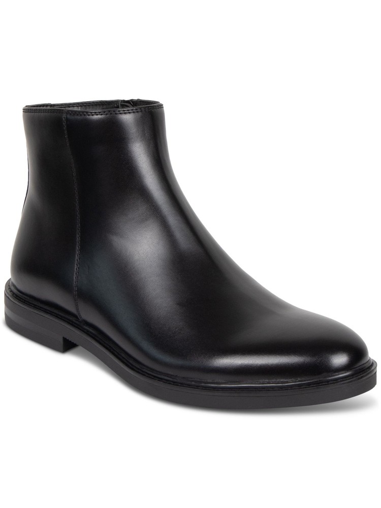 Kenneth Cole Mens Black Padded Ely Block Heel Boots Size 7 M