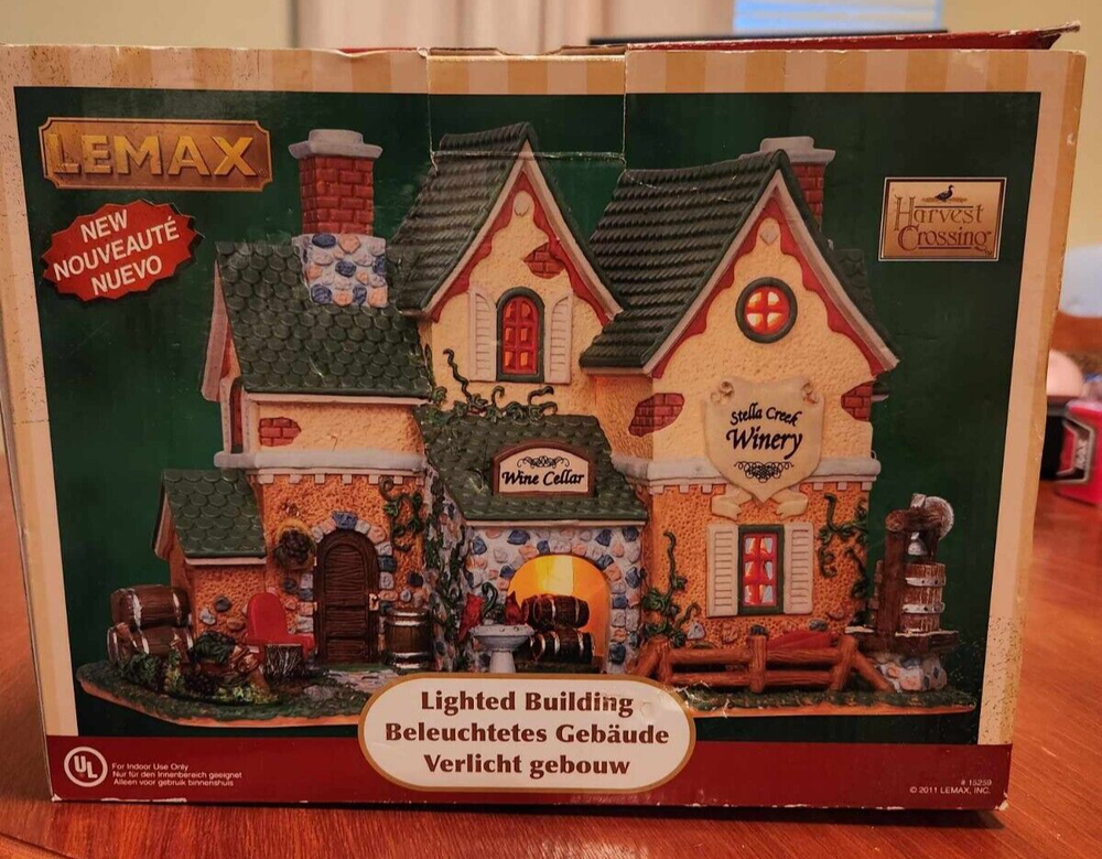 Lemax Christmas Harvest Stella Creek Winery Table Accent Box No Light-image