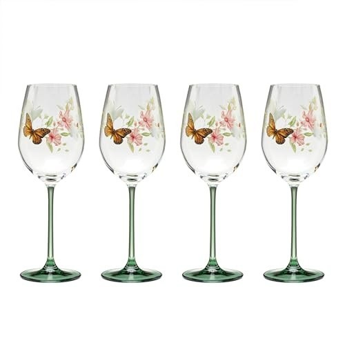 Lenox Butterfly Meadow Wine Glasses, Set of 4