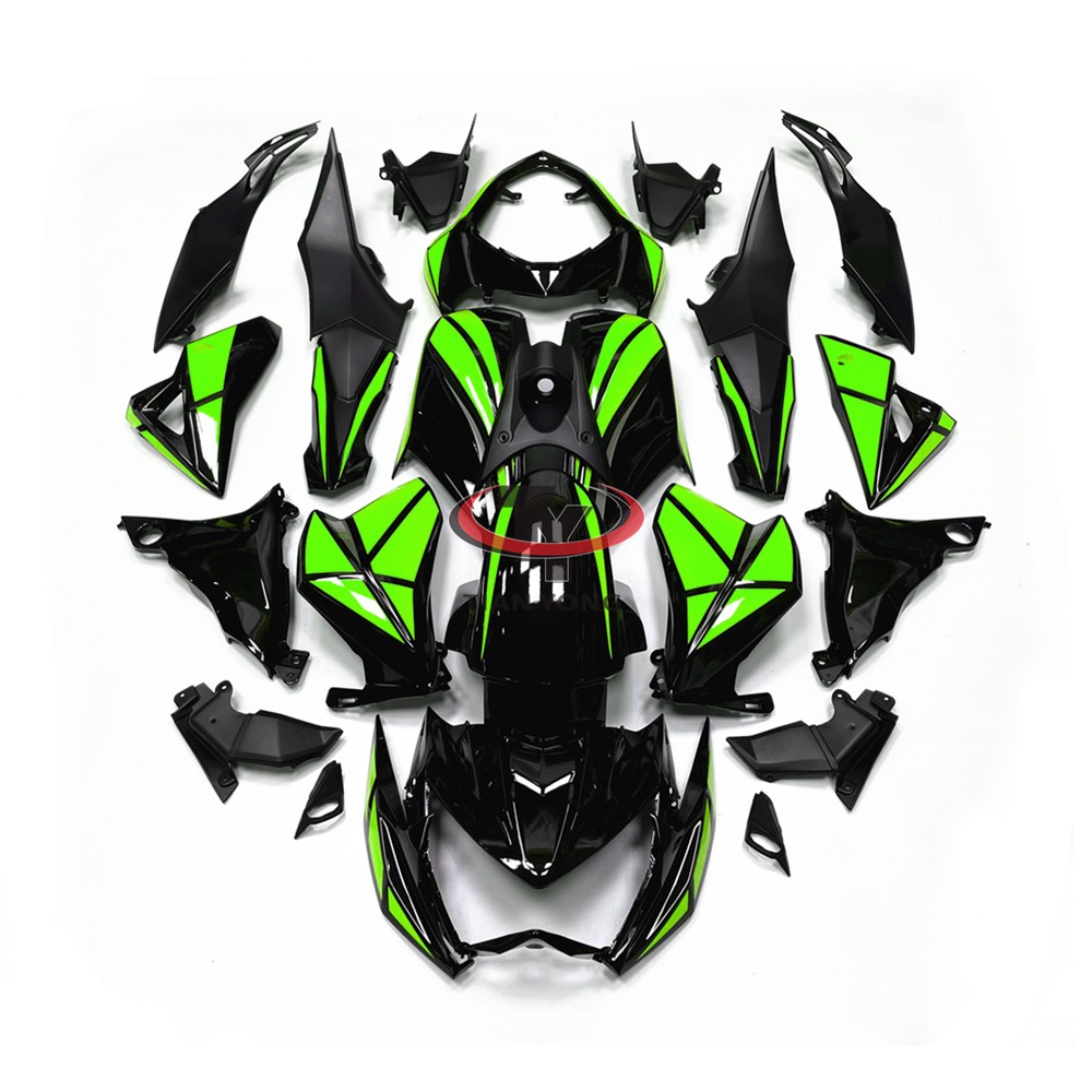 For Kawasaki Z800 2013-2018 Green Black ABS Injection Mold Bodywork Fairing Kit