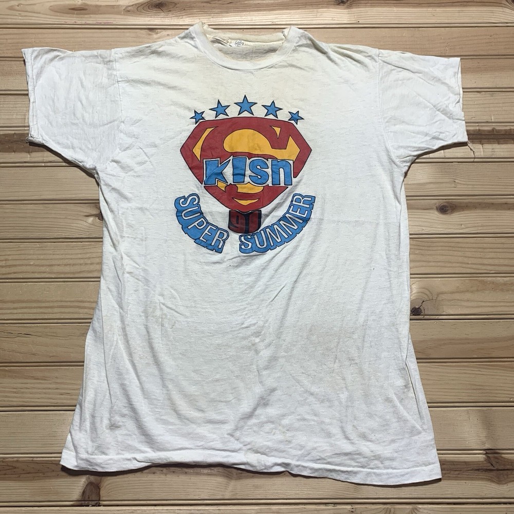 Vintage 80s 90s Super Summer KISN Radio Station Shirt Size XL