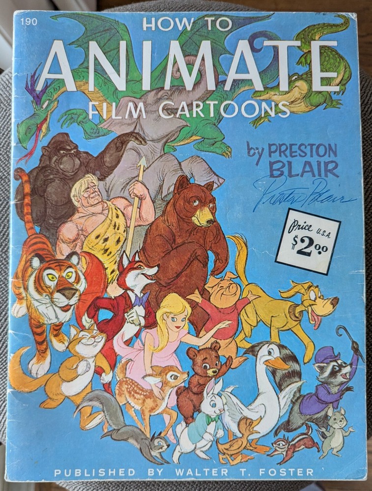 SIGNED How to Animate Film Cartoons Preston Blair Disney MGM Droopy Bugs Bunny