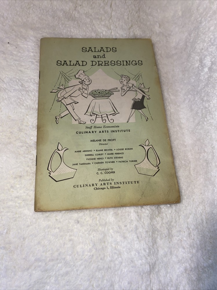 Vintage MCM 1965 Salads and Salad Dressings Culinary Arts 247 Recipe Cookbook