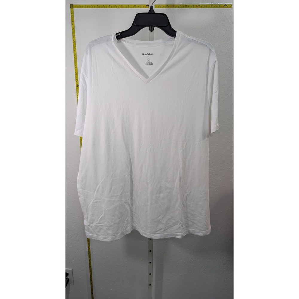 Goodfellow & Co Mens Every Wear Tee White V-Neck Short Sleeve T-Shirt Size XL