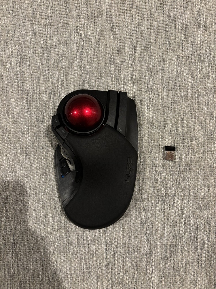 ELECOM Huge Wireless Trackball Mouse with Finger Control and 8 Buttons M-HT1DR Tested