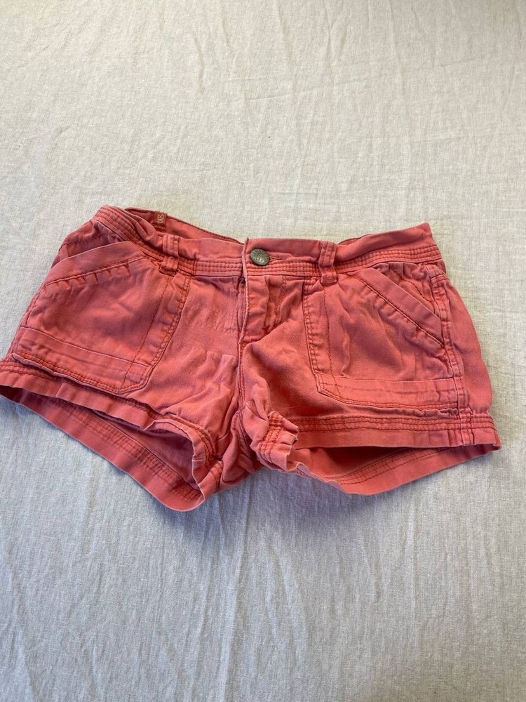 Union Bay Y2K Low Rise Casual Beach Short Shorts Juniors Size 3 Orange Chino