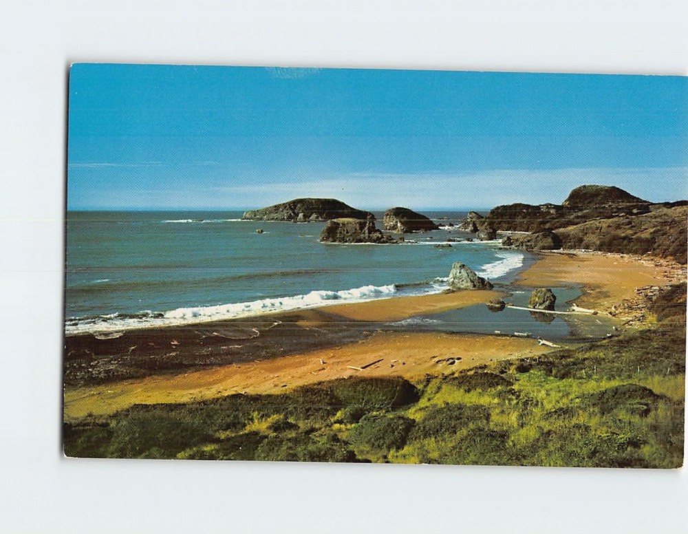 Postcard Off Shore Rocks Harris Beach Park Oregon Coast Highway USA America