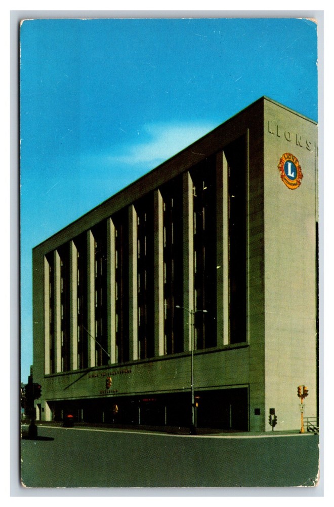 Lions Club International Building Chicago Illinois IL UNP Chrome Postcard N19