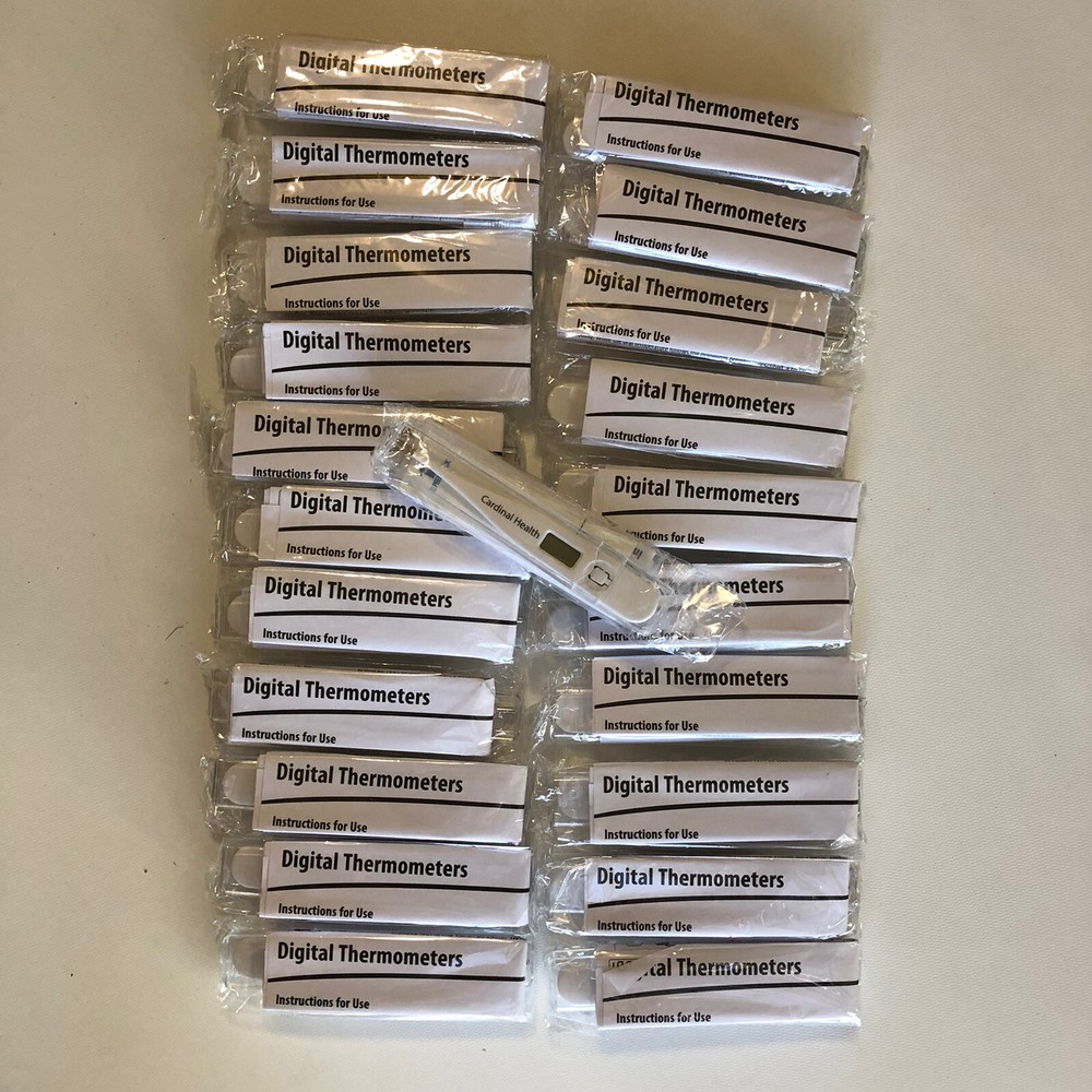 20 Digital Oral Thermometer Fahrenheit Beeper Type Water Resist w/5 Probe Covers