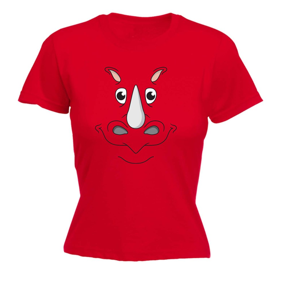 Rhino Ani Mates - Womens T Shirt Funny T-Shirt Novelty gift tshirt