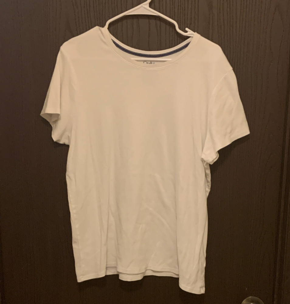 Croft & Barrow The Classic Tee XL White Cotton Men's Short Sleeve T-Shirt