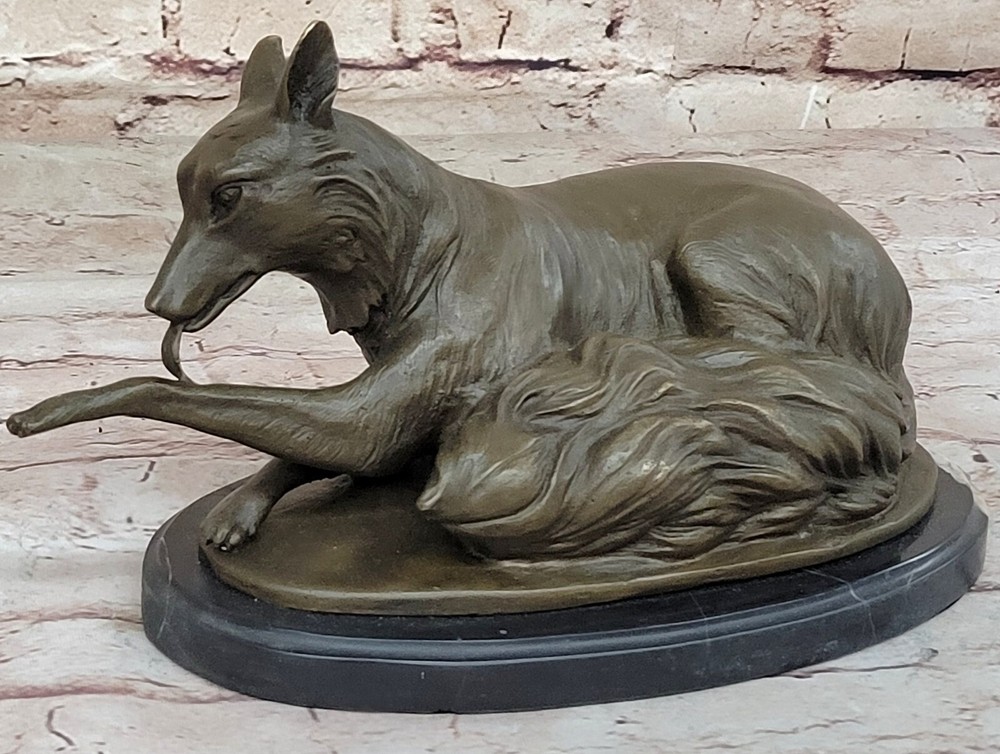 Collector's Edition Milo's Hot Cast Bronze German Shepherd Statue Artwork