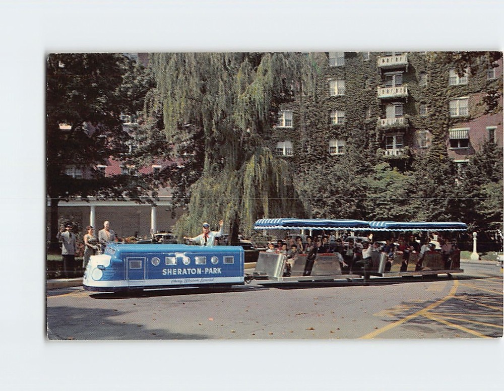 Postcard Train Sheraton-Park Hotel Motor Inn Connecticut Avenue Washington DC
