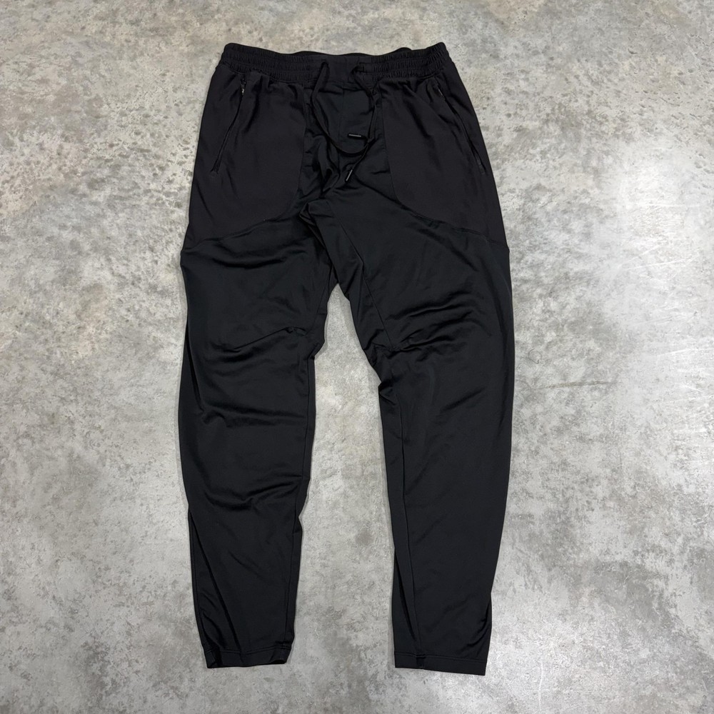 Lululemon Joggers Pants Mens 2XL Black Woven Elastic Waist Zip Pocket Running