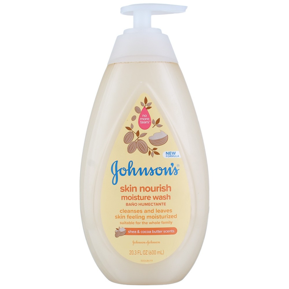 5 Pack Johnson's Skin Nourish Moisturizing Wash, Cocoa Butter & Shea 24.2 oz