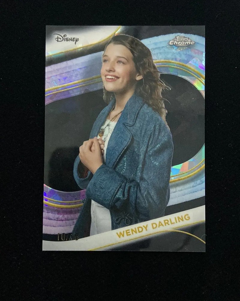 2025 Topps Chrome Disney Black Sapphire #156 Wendy Darling 10/10 OC53