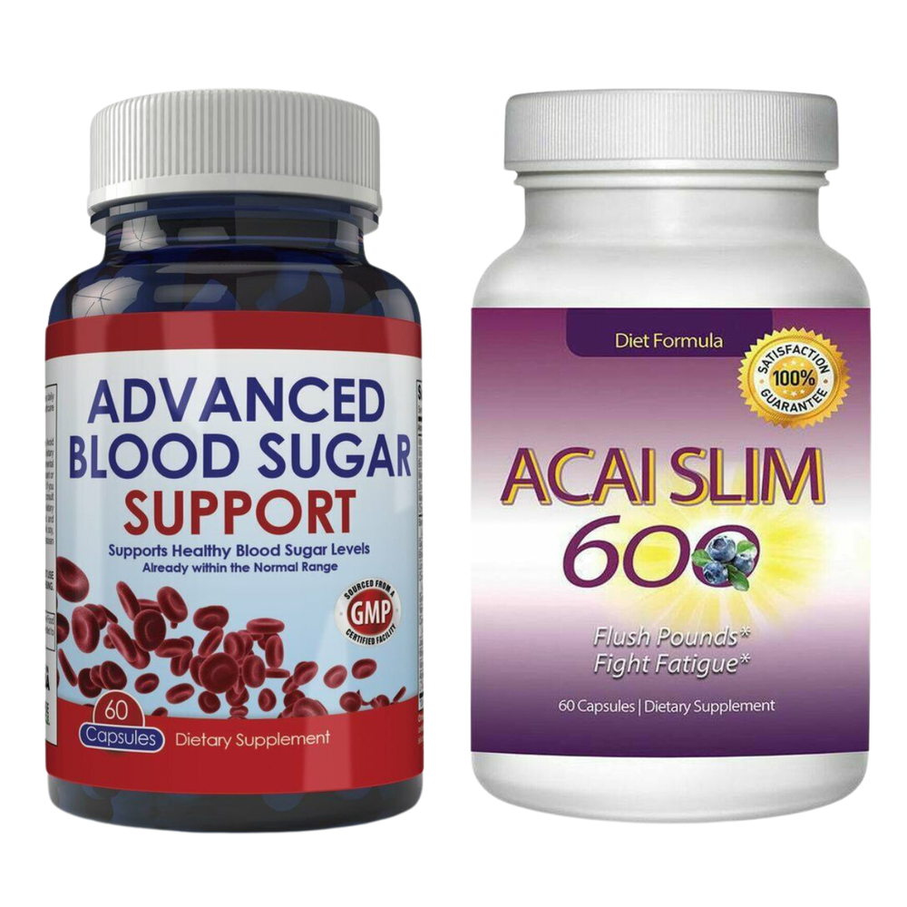 Blood Sugar Support Weight Loss Supplements & Acai Berry Slim Fat Burner Pills-image