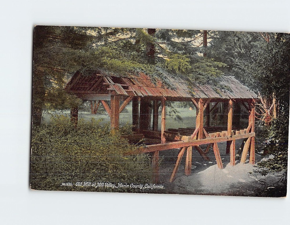 Postcard Old Mill at Mill Valley Marin County California USA