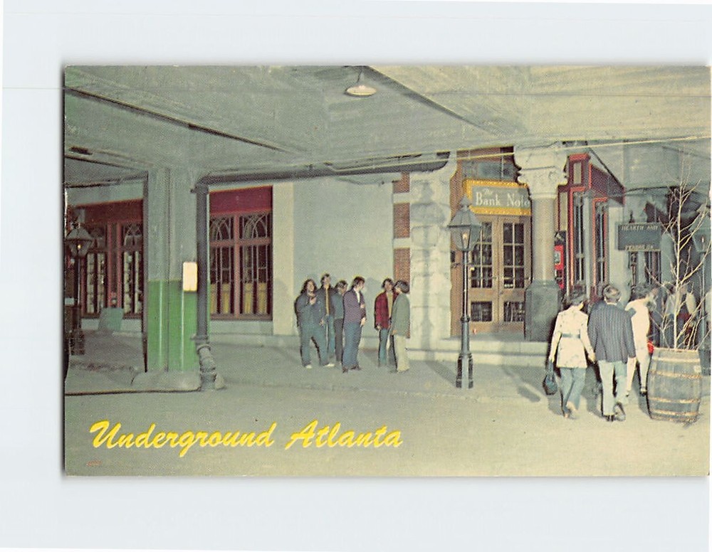 Postcard Underground Atlanta Scene Atlanta Georgia USA