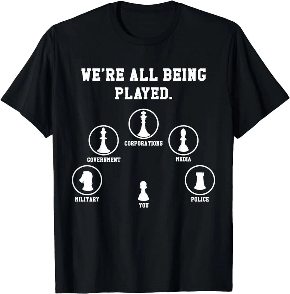 New Limited Chess Pieces, Conspiracy Theory Anti Government T-Shirt Size S-4XL