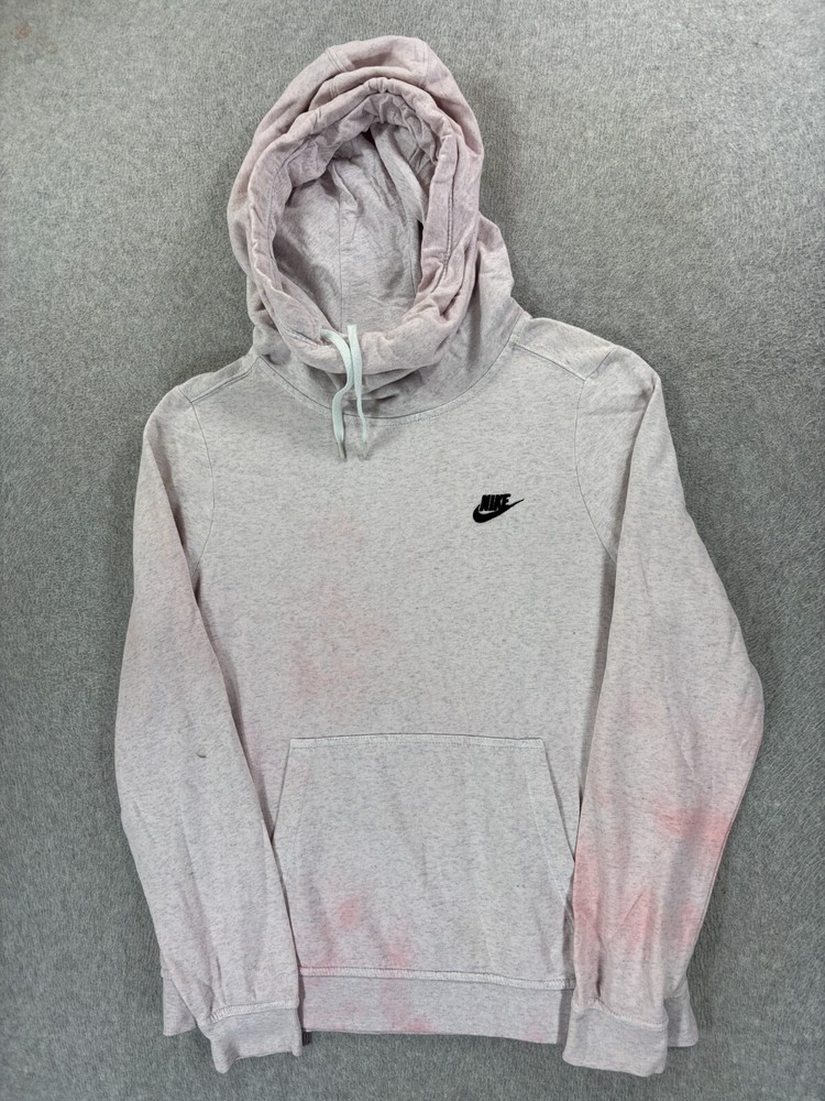 Nike Black Label Cowl Neck Hoodie Sweatshirt (Women's Large) Pink
