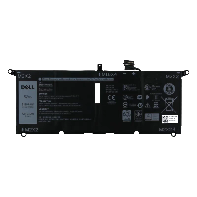 OEM Genuine 52WH DXGH8 Battery for Dell XPS 13 9370 9380 G8VCF 0H754V V48RM New Replacement