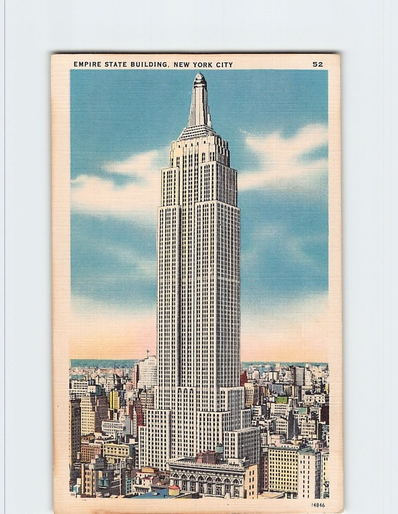 Postcard Empire State Building NYC New York City USA North America
