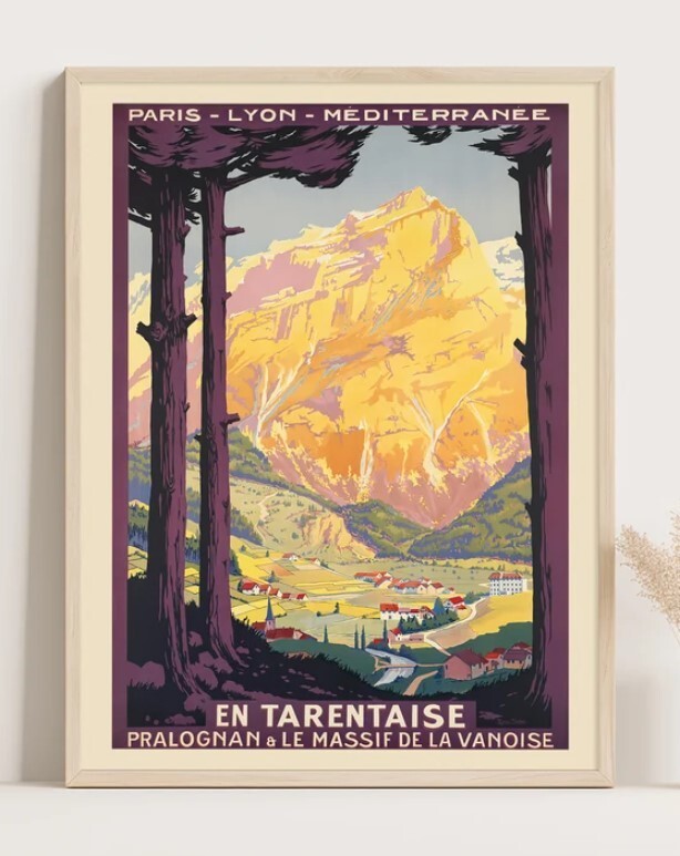 En Tarentaise Ravine France Vintage Travel Poster