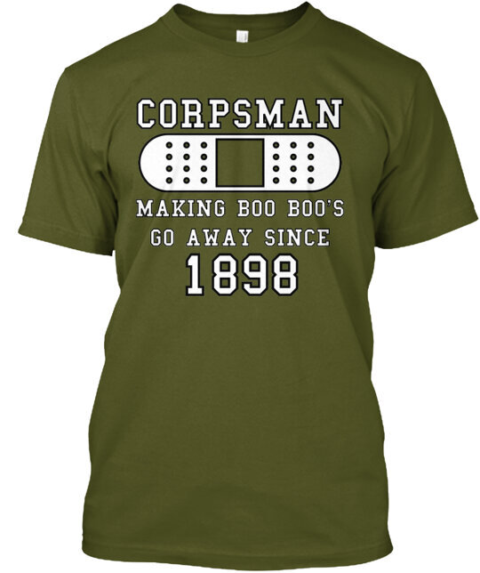 Corpsman Up Tee T-Shirt Made in the USA Size S to 5XL