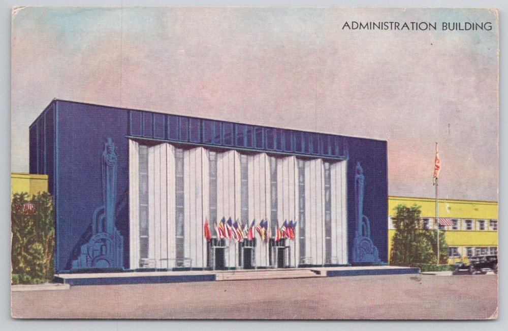 1934 Chicago World's Fair Administration Building A Century of Progress Postcard