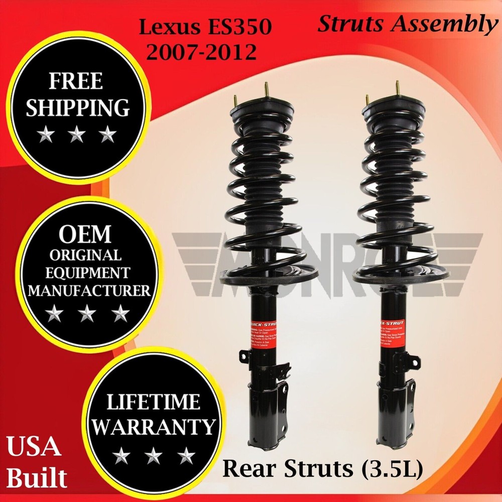 Monroe OEM Rear Struts for 2007-2012 Lexus ES350 3.5L with Lifetime Warranty