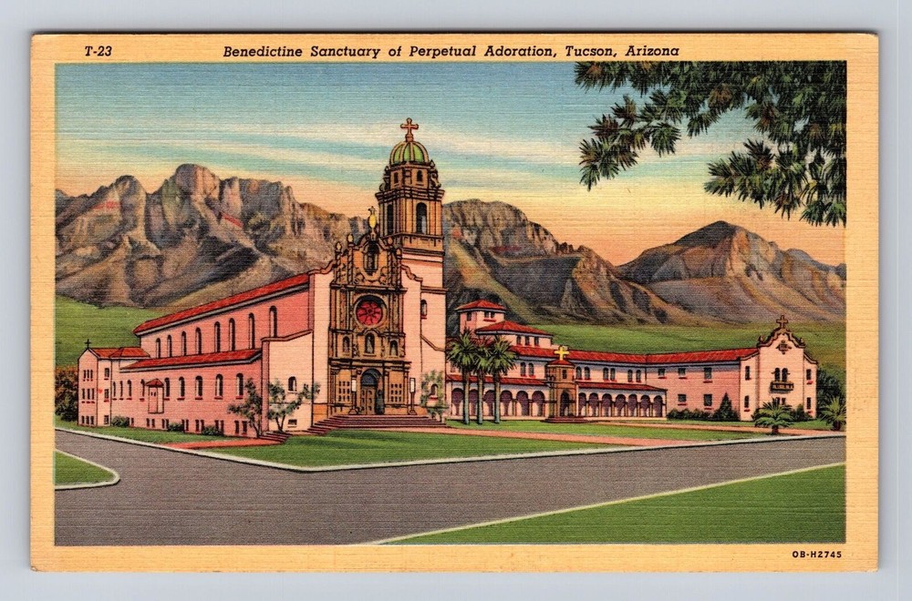 Tucson AZ-Arizona, Benedictine Sanctuary Perpetual Adoration, Vintage Postcard