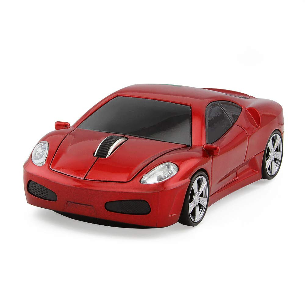 Wireless 2.4G Sports Car Optical Mouse with Nano USB for Desktop Laptop