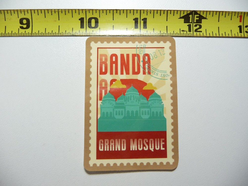 Grand Mosque Banda Aceh Indonesia Sticker Decal for World Travel Landmarks