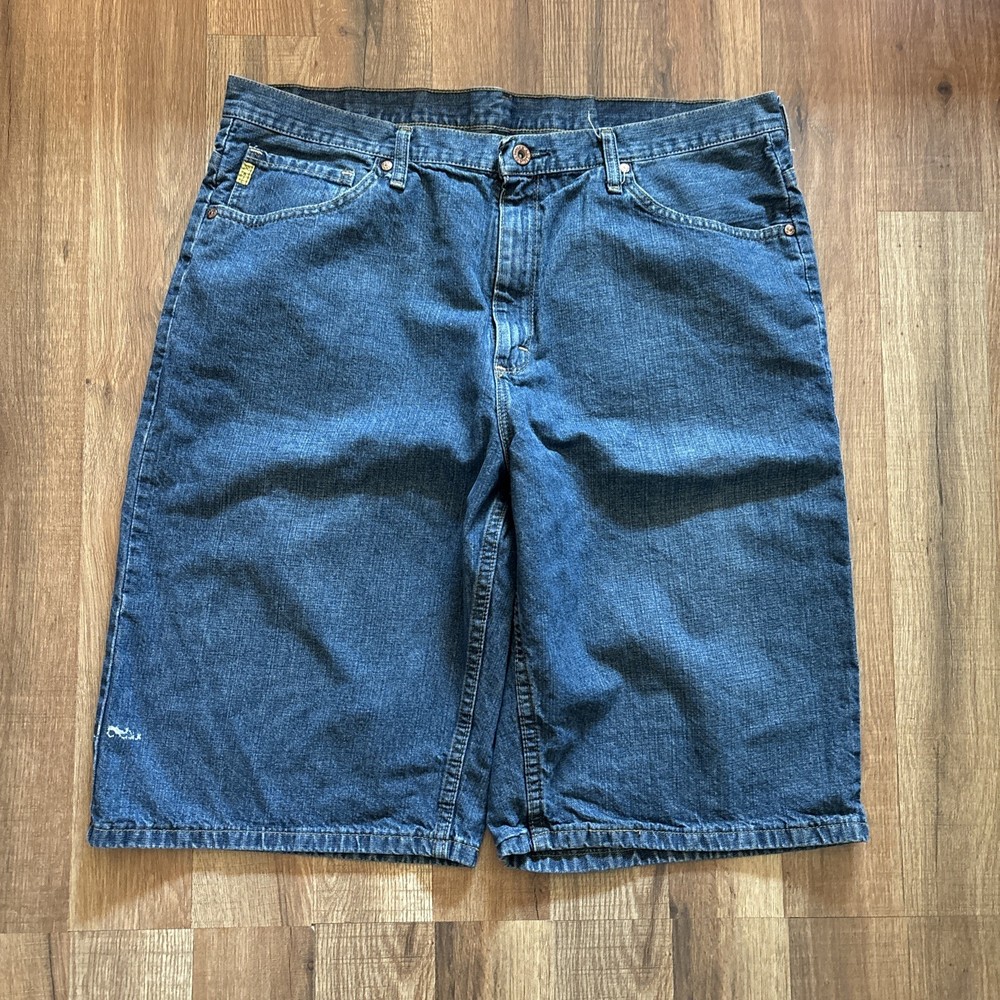 Y2K Nautica Jean Shorts Mens 36” Blue Denim Jorts Carpenter Streetwear Baggy