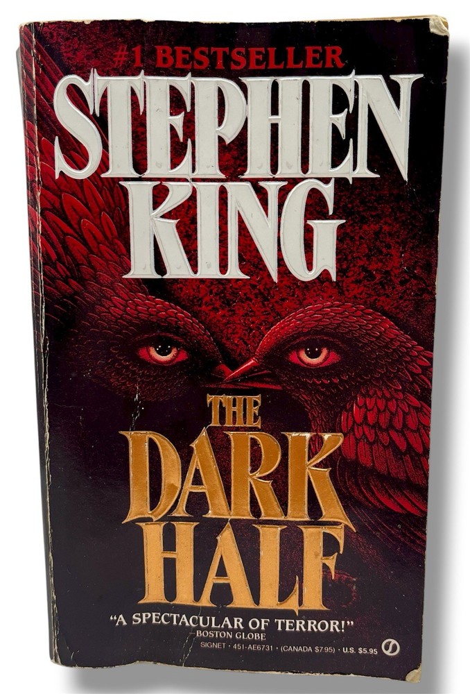 The Dark Half by Stephen King (First Print/Edition 1990 Signet  Market Paperback