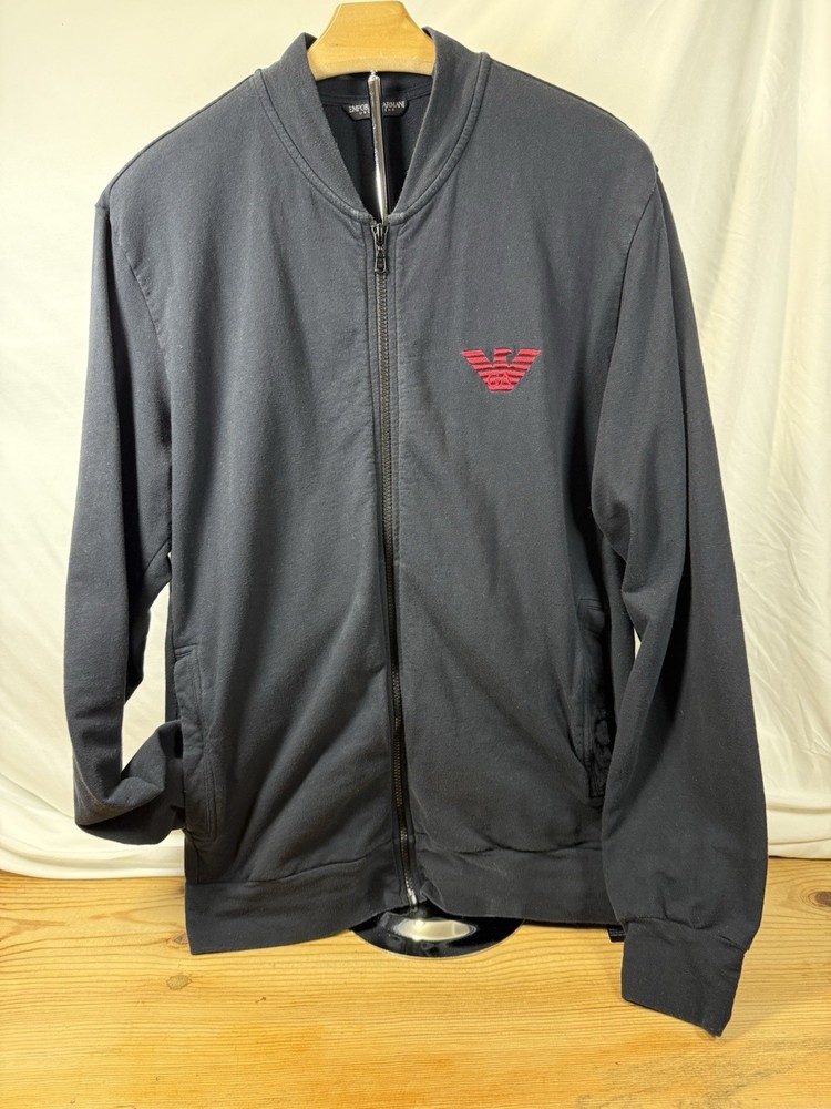 Emporio Armani Men's Regular Fit Black Zip-Up Jacket Size L