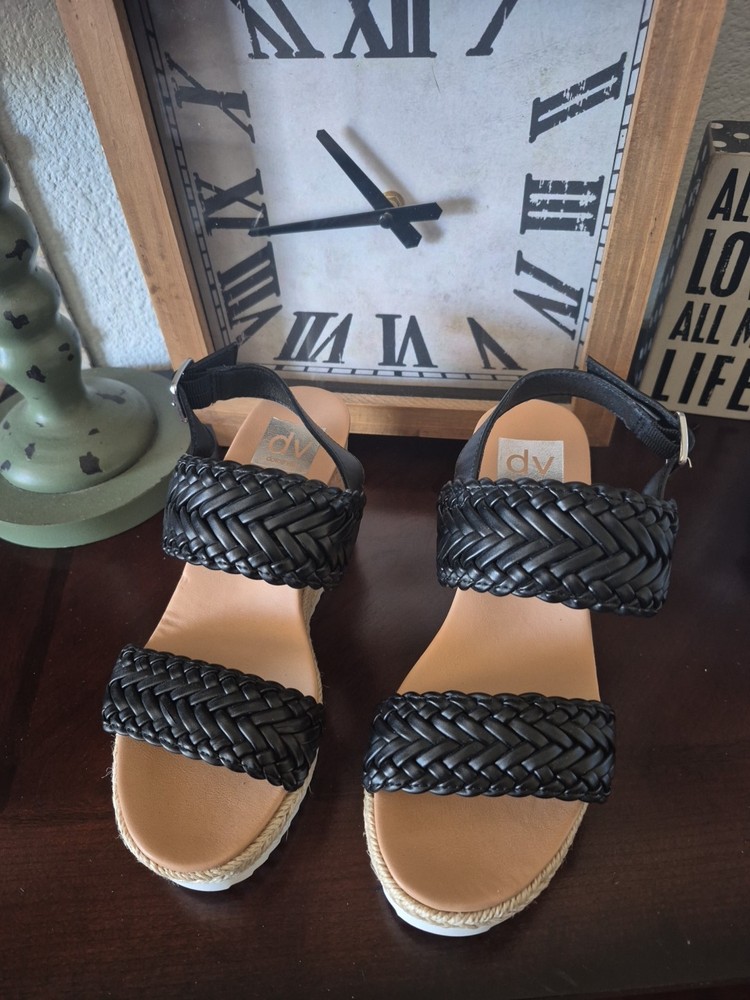 Dolce Vita Black Heeled Sandal Size 6