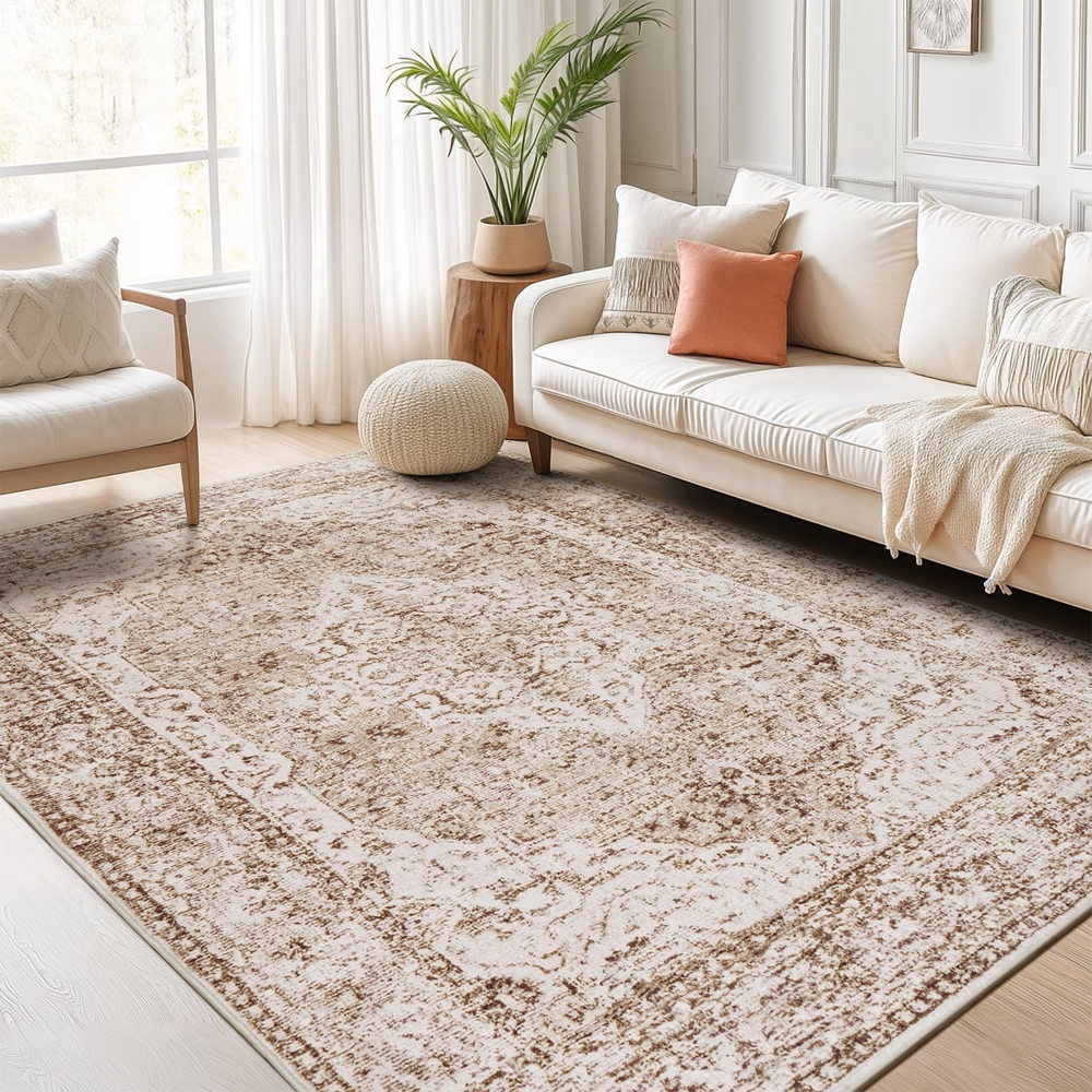 5X7 Area Rugs for Living Room, Washable Area Rug, Rugs for Bedroom, Kitchen, Vin